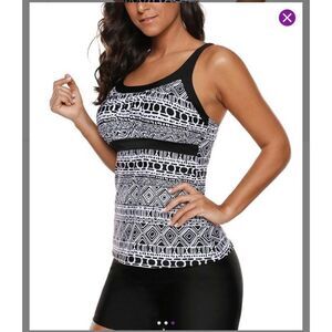 NWT Black Tankini Swimsuit